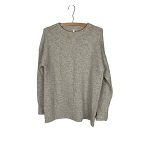 Aritzia Babaton Thurlow Gray Marino Wool  Oversized Crew Neck Sweater - …